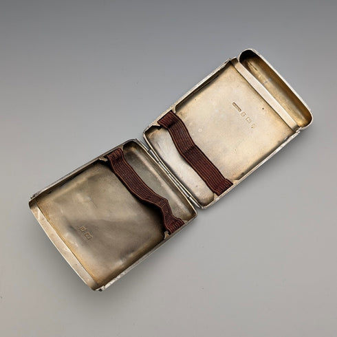 1902年 英国アンティーク 純銀製 シガレットケース 75g I.J. Evens&Co